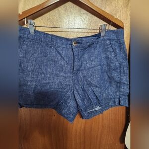 Old Navy Blue Casual Shorts with Textured Fabric 12 Mid Rise